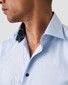 Eton Luxury Floral Effect Signature Twill Shirt Light Blue