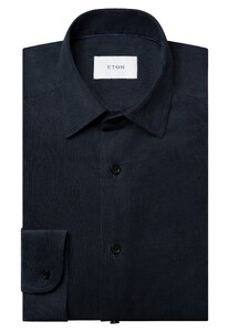 Eton Luxury Organic Cotton Corduroy Overhemd Dark Navy