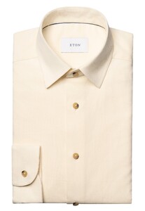 Eton Luxury Organic Cotton Corduroy Overhemd Wit