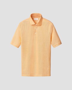 Eton Luxury Oxford Piqué Cotton Filo di Scozia Polo Geel