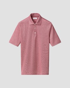 Eton Luxury Oxford Piqué Cotton Filo di Scozia Polo Rood