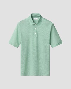 Eton Luxury Oxford Piqué Cotton Filo di Scozia Poloshirt Green