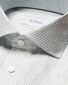 Eton Luxury Striped Cotton Cashmere Silk Mother of Pearl Buttons Overhemd Licht Blauw