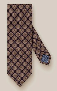Eton Medallion Fuji Silk Tie Dark Purple