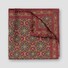 Eton Medallion Pattern Panama Silk Weave Pocket Square Dark Red