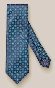 Eton Medallion Pattern Silk Das Dark Navy