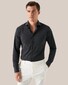 Eton Mélange Four Way Stretch Wide-Spread Collar Overhemd Dark Navy