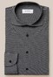 Eton Mélange Four Way Stretch Wide-Spread Collar Shirt Dark Gray