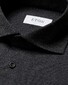 Eton Mélange Four Way Stretch Wide-Spread Collar Shirt Dark Navy