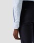 Eton Micro Check Cotton Tencel Overhemd Licht Blauw