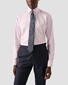 Eton Micro Check Cotton Tencel Overhemd Licht Roze