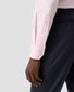 Eton Micro Check Cotton Tencel Overhemd Licht Roze