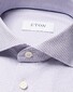 Eton Micro Check Four-Way Stretch Shirt Light Purple