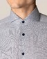 Eton Micro Check Stretch Overhemd Blauw