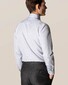 Eton Micro Check Stretch Overhemd Licht Blauw