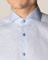 Eton Micro Check Stretch Overhemd Licht Blauw