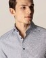 Eton Micro Check Stretch Shirt Blue