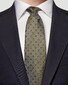 Eton Micro Floral Pattern Silk Tie Green