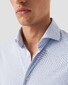 Eton Micro Pattern Pin-Dot Four-Way Stretch Overhemd Licht Blauw