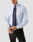 Eton Micro Pattern Pin-Dot Four-Way Stretch Overhemd Licht Blauw