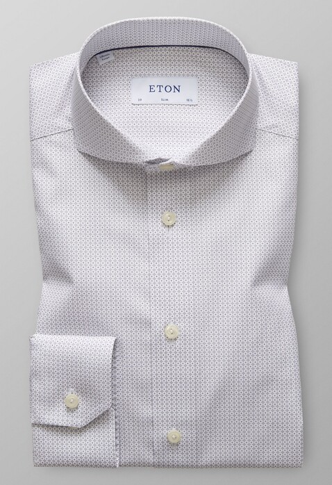 Eton Micro Pattern Shirt Grey