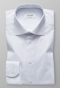 Eton Micro Pattern Shirt Light Blue