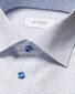 Eton Micro Pattern Signature Poplin Overhemd Blauw