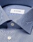 Eton Micro Stripe Signature Poplin Overhemd Donker Blauw