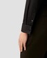 Eton Micro Tonal Geometric Diamond Weave Mother of Pearl Buttons Shirt Black