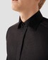 Eton Micro Tonal Geometric Diamond Weave Mother of Pearl Buttons Shirt Black