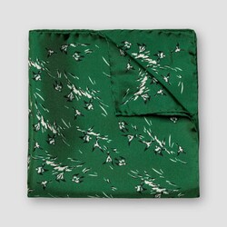 Eton Mini Birds Pattern Pochet Donker Groen