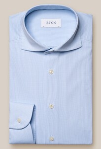 Eton Mini Dot Pattern 4-Way Stretch Shirt Light Blue