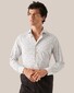 Eton Mini Floral Pattern Four Way Stretch Wide Spread Collar Shirt Beige