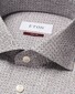 Eton Mini Medallion Pattern Signature Poplin Overhemd Bruin