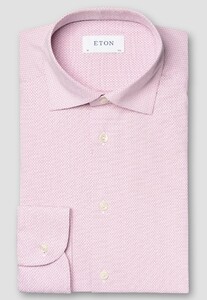 Eton Mini Pattern Four-Way Stretch Shirt Pink