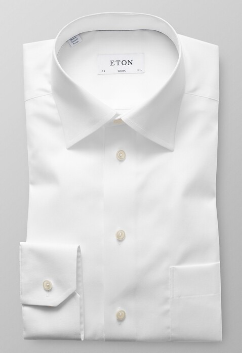Eton Moderate Cutaway Classic Fit Overhemd Wit