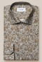 Eton Modern Flower Pattern Shirt Mid Brown