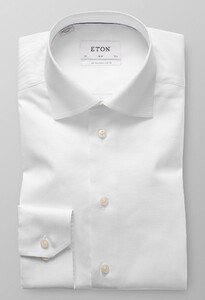 Eton Mouwlengte 7 Cutaway Signature Twill Overhemd Wit