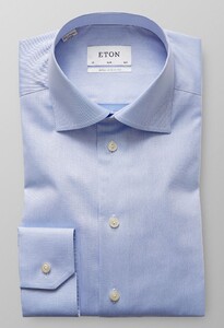 Eton Mouwlengte 7 Cutaway Signature Twill Shirt Light Blue