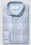 Eton Multi 3D Fantasy Check Organic Supima Cotton Fine Twill Overhemd Licht Blauw