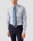 Eton Multi 3D Fantasy Check Organic Supima Cotton Fine Twill Shirt Light Blue