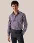 Eton Multi Bold Stripes Fine Poplin Overhemd Burgundy-Blauw