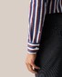 Eton Multi Bold Stripes Fine Poplin Overhemd Burgundy-Blauw