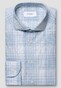 Eton Multi Check Fine Twill Luxury Organic Supima Cotton Melange Yarn Overhemd Licht Blauw