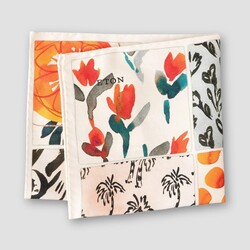 Eton Multi Motif Fantasy Pocket Square Multicolor