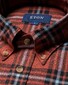 Eton Organic Cotton Check Flanel Button Down Overhemd Rood