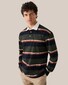 Eton Organic Cotton Filo di Scozia Piqué Knit Poloshirt Dark Green-Navy