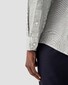 Eton Organic Cotton Fine Stripes Twill Button Down Overhemd Donker Groen