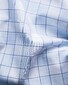 Eton Organic Cotton Fine Twill Prince of Wales Check Shirt Light Blue