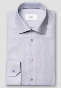 Eton Organic Cotton Signature Dobby 3D Texture Effect Overhemd Pink-Purple